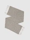 Reiss Brown Multi Wool-cashmere Check Scarf In Neutral