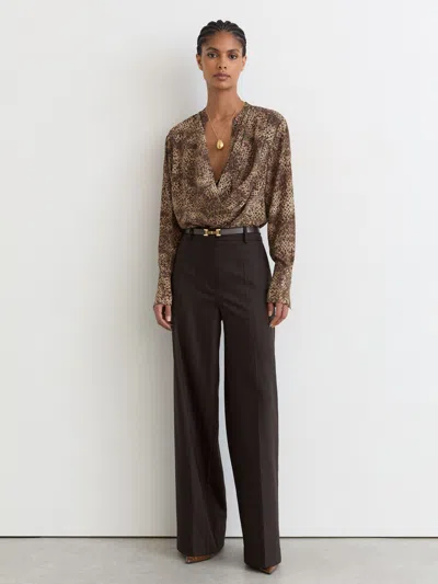 Reiss Brown Print Shirt