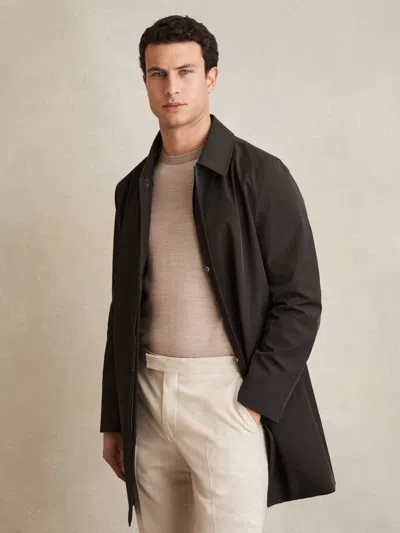 Reiss Brown Removable Gilet Hybrid Overcoat