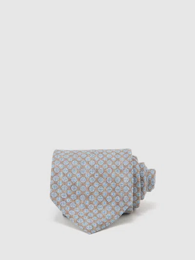 Reiss Brown / Soft Blue Tie In Multi