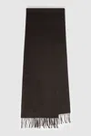Reiss Brown/black Wool And Cashmere Prince Of Wales Check Scarf In Brown/black