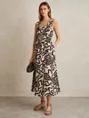 Reiss Akari Linen Blend Maxi Sundress In Neutral