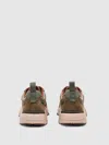 Reiss Brown/khaki Green Chunky-sole Panelled Runner Trainers In Brown