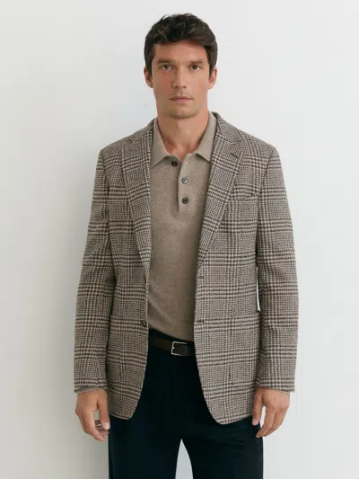 Reiss Tuscan Wool Blend Blazer In Gray