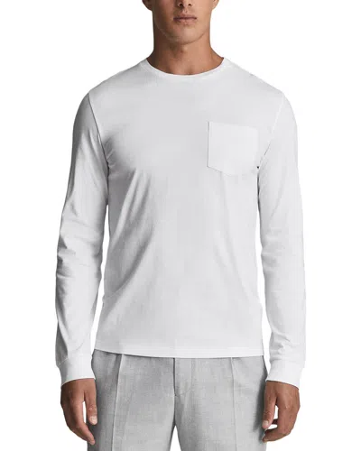 Reiss Bruno Plain Crewneck T-shirt In White