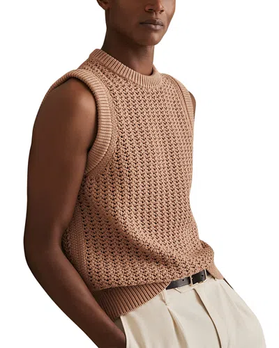 REISS BRYANT CROCHET SWEATER VEST