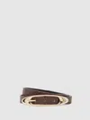 Reiss Burgundy Croc-effect Leather Oval-buckle Belt In Burgundy