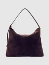 Reiss Burgundy Grained Leather Tote Bag In Burgundy
