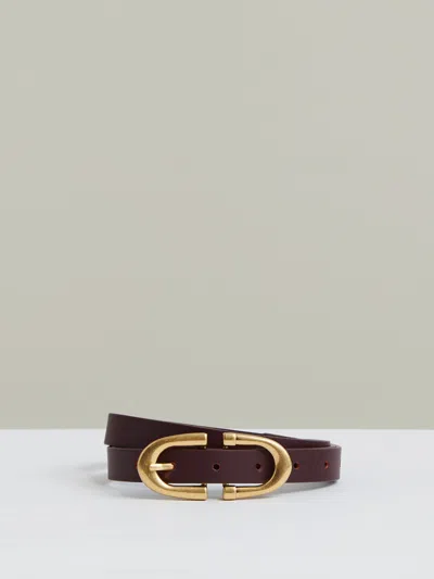 Reiss Burgundy Horseshoe Belt
