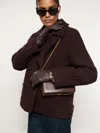 Reiss Burgundy Leather Hardware-embellished Gloves In Burgundy