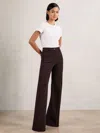 Reiss Burgundy Patch Pocket Flared Jeans In Black
