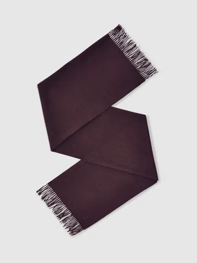 REISS REISS BURGUNDY PICTON SCARF