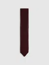 Reiss Burgundy Silk Knitted Tie