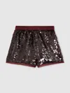Reiss Burgundy Spence Shorts In Burgundy