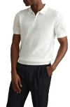 REISS BURNHAM HALF ZIP POLO