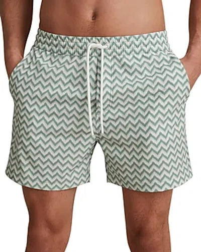 Reiss Cable Drawstring 5 Swim Trunks In Sage
