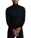 Reiss Caine Wool Roll Neck Interest Sweater In Black