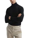 Reiss Caine Wool Turtleneck Sweater In Black