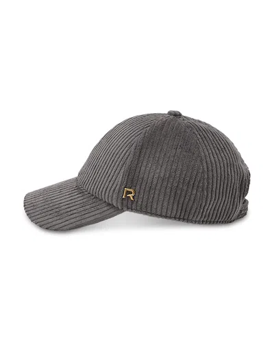 Reiss Caitlin Corduroy Baseball Cap In Black