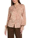Reiss Calla Blouse In Orange