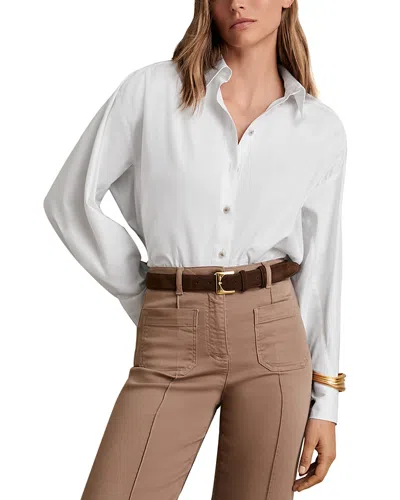Reiss Callie Cotton Shirt In White