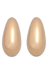 Reiss Callie Curve Scoop Earrings In Gold Tone