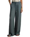 Reiss Blue Drawstring Zip-front Wide Leg Trousers In Blue