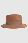 Reiss Camel Ally Wool Fedora Hat In Camel
