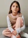 Reiss Camel 9-13 Yrs Wool Blend Striped Crew Neck Jumper