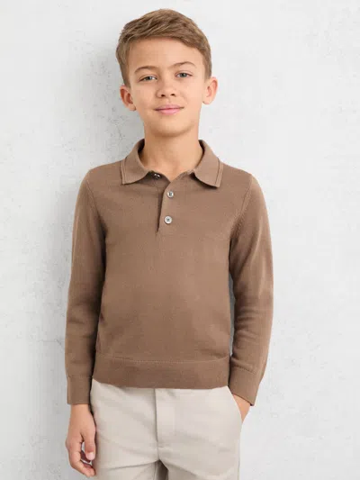 Reiss Camel Brown Polo Shirt
