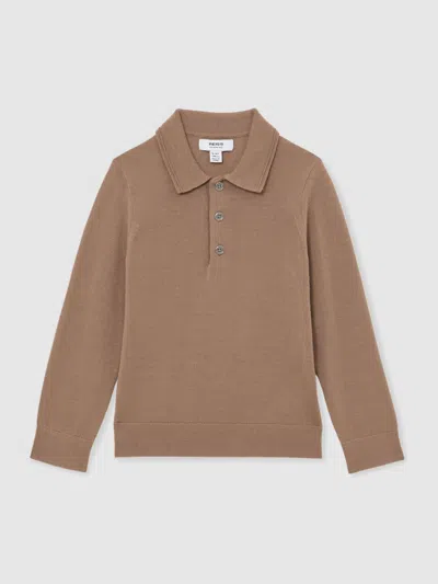 Reiss Camel Brown Polo Shirt