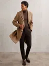 Reiss Camel Coat In Brown