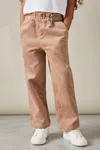 Reiss Camel Samantha 9-13 Yrs Corduroy Paper Bag Trousers In Camel