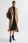 Reiss Camel Emile Petite Wool Belted Blindseam Coat In Camel