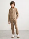 Reiss Camel Half-zip Sweatshirt And Joggers Set In Brown