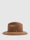 Reiss Camel Holly Wool Fedora
