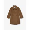 Reiss Camel Mabel Double-breasted Wool Blend Coat 3 In Brown
