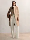 Reiss Max Wool Blend Coat In Brown