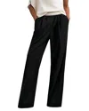Reiss Petites Camelia Waistband Wide Leg Pants In Black