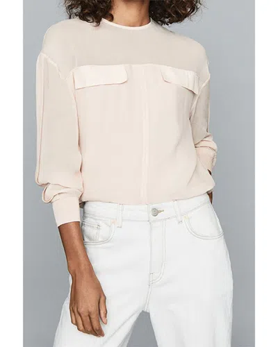 Reiss Camille Blouse In Neutral