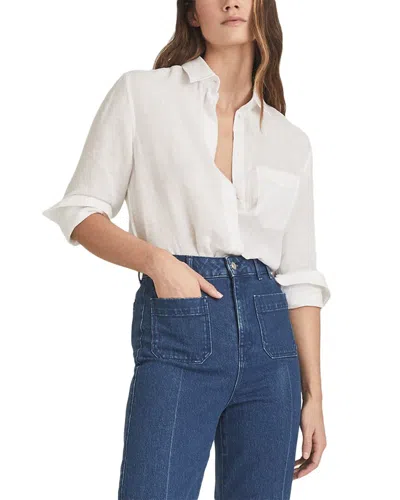 Reiss Womens White Campbell Linen Shirt