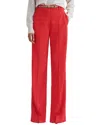 Reiss Cara Pressed-crease Wide-leg Mid-rise Stretch-woven Trousers In Orange