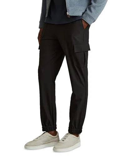 Reiss Cargo Jogger Pants In Black