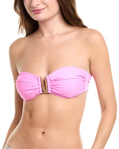 Reiss Carina Bandeau Bikini Top In Pink