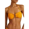 Reiss Carina U-bar Bandeau Bikini Top In Yellow