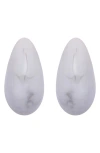 Reiss Carlotta Curve Marble Scoop Earrings In Multi