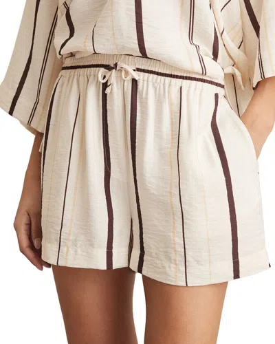 Reiss Carlotta Stripe Print Short In Neutral