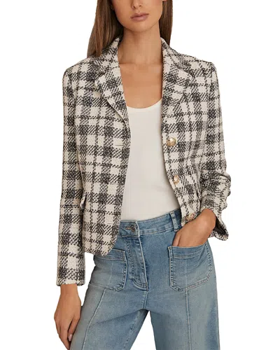 Reiss Carly Cropped Jacket In Neutral