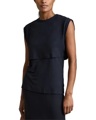 Reiss Carmen Double Layer Top In Blue
