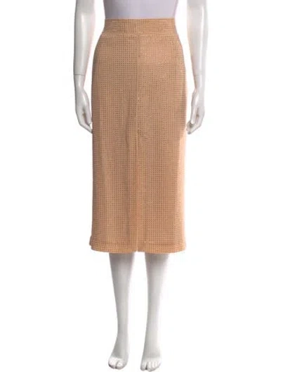 Pre-owned Reiss Cashmere Midi Length Skirt In Neutral